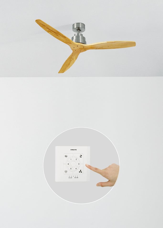 WIND STYLANCE - Silent 40W ceiling fan 100% wood various sizes, gallery image 2