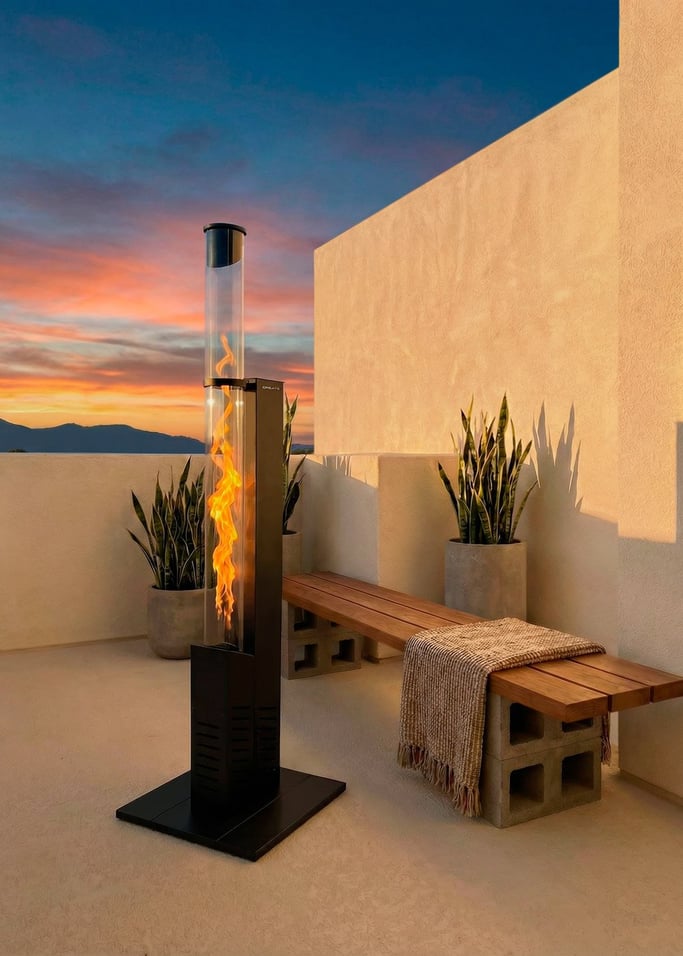 FIRE TUBE HEATER SLIM - 8.2 kW Outdoor Pellet Heater, Smokeless, gallery image 1