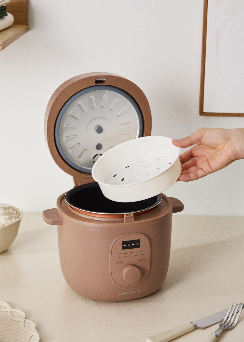 Multifunctional electric rice cooker with steamer basket - RICE COOKER ...