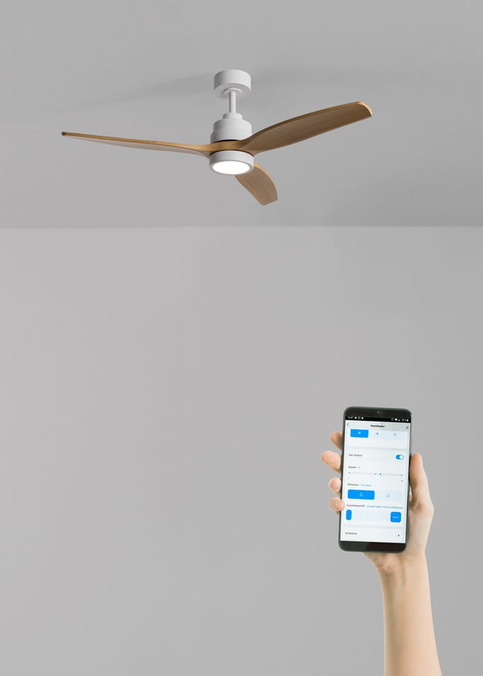 WIND STYLANCE - Quiet 40W ceiling fan with technical ABS blades, available in various sizes, gallery image 2