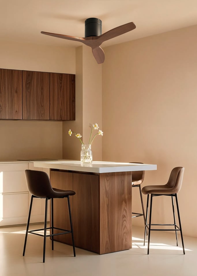 WIND CALM - Quiet 40W ceiling fan with technical ABS blades various sizes, gallery image 1