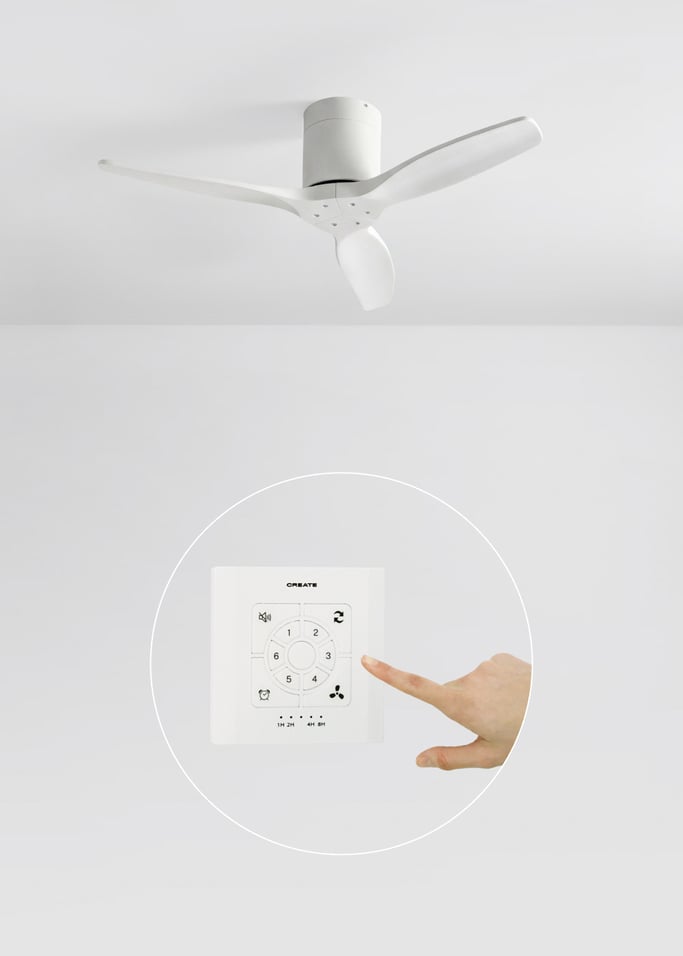 WIND CALM - Quiet 40W ceiling fan with technical ABS blades various sizes, gallery image 2