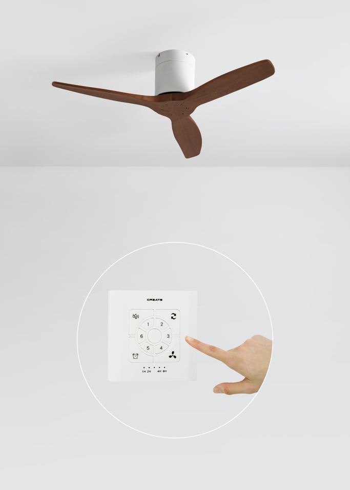 WIND CALM - Quiet 40W ceiling fan with technical ABS blades various sizes, gallery image 2
