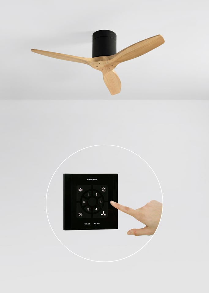 WIND CALM - Quiet 40W ceiling fan with technical ABS blades various sizes, gallery image 2