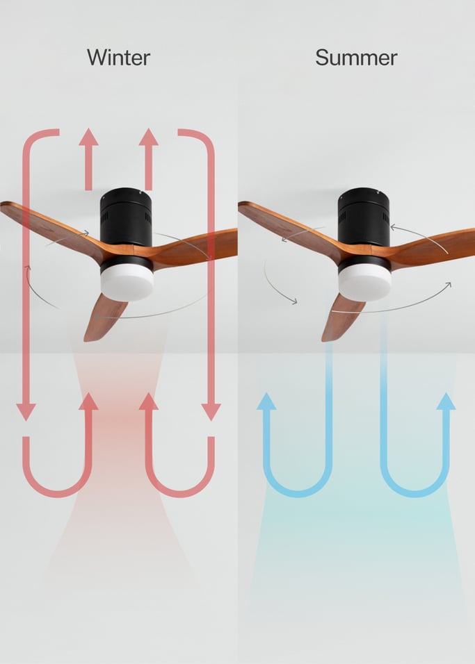 WIND CALM NATURAL WOOD - Silent 40W ceiling fan 100% wood, gallery image 3