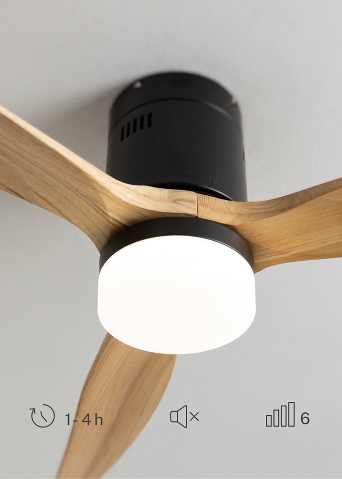 WIND CALM NATURAL WOOD - Silent 40W ceiling fan 100% wood, gallery image 4