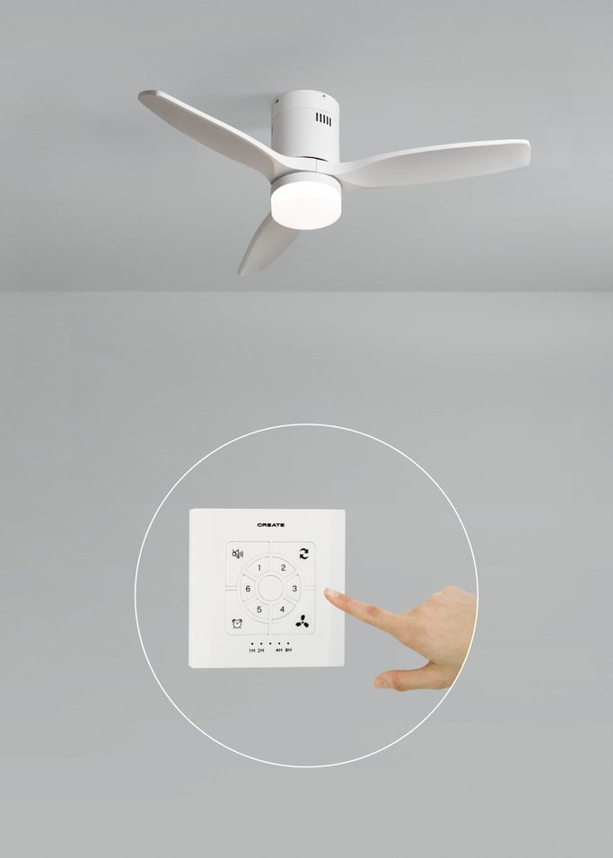 WIND CALM NATURAL WOOD - Silent 40W ceiling fan 100% wood, gallery image 2