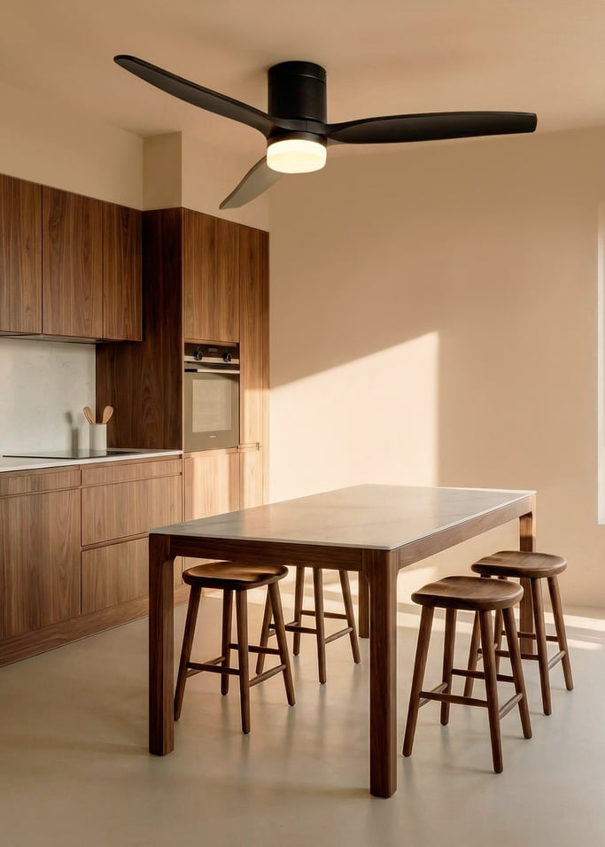 WIND CALM - Quiet 40W ceiling fan with technical ABS blades various sizes, gallery image 1