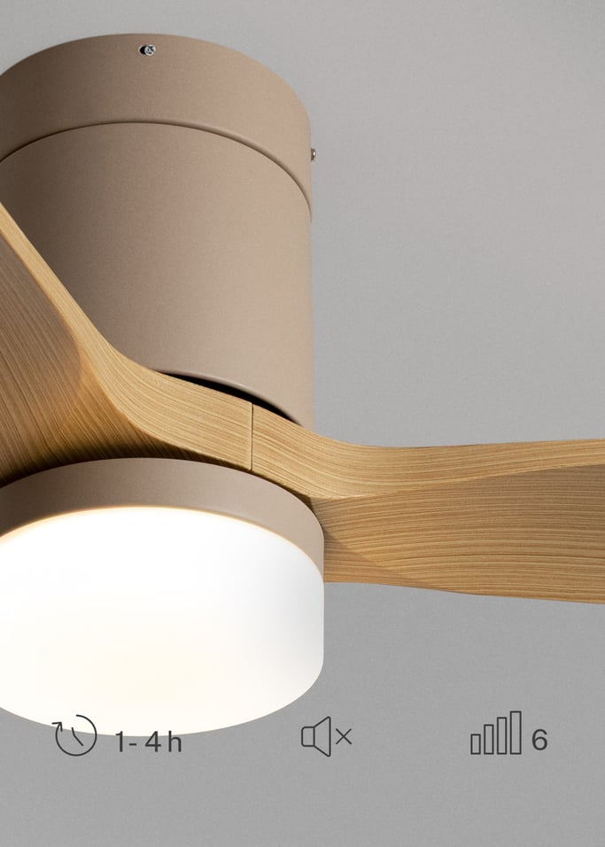WIND CALM - Quiet 40W ceiling fan with technical ABS blades various sizes, gallery image 4