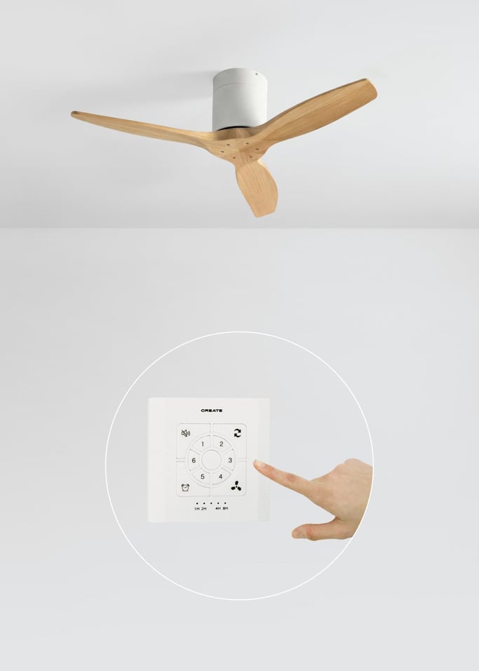 WIND CALM - Quiet 40W ceiling fan with technical ABS blades various sizes, gallery image 2