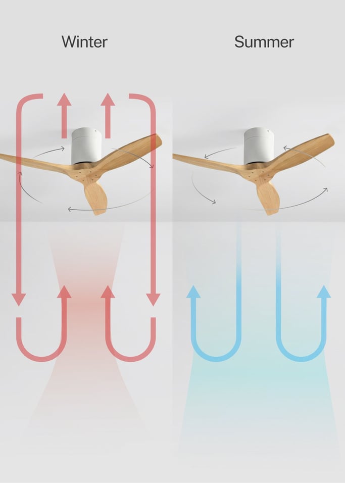 WIND CALM - Quiet 40W ceiling fan with technical ABS blades various sizes, gallery image 3