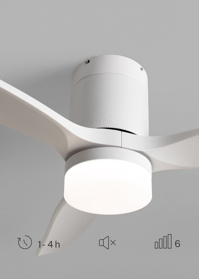 WIND CALM - Quiet 40W ceiling fan with technical ABS blades various sizes, gallery image 4