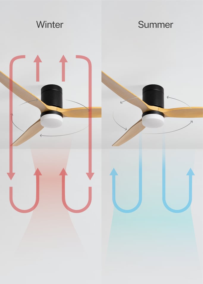 WIND CALM - Quiet 40W ceiling fan with technical ABS blades various sizes, gallery image 3