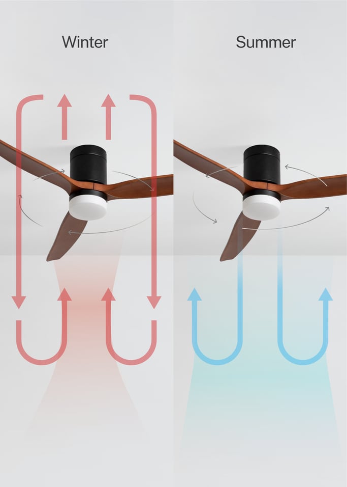WIND CALM - Quiet 40W ceiling fan with technical ABS blades various sizes, gallery image 3