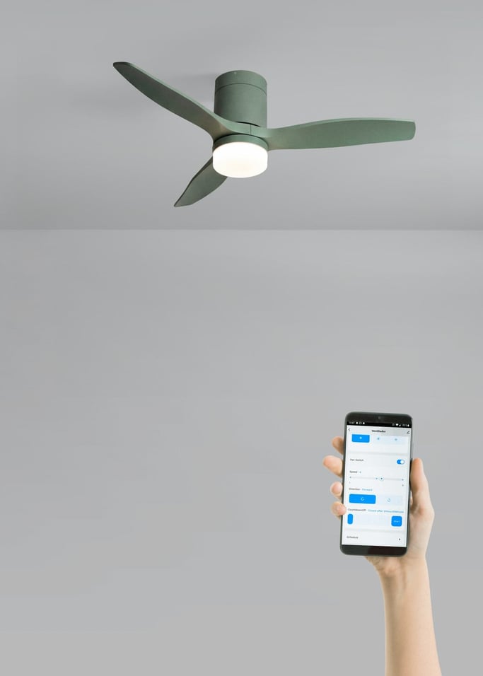 WIND CALM - Quiet 40W ceiling fan with technical ABS blades various sizes, gallery image 2