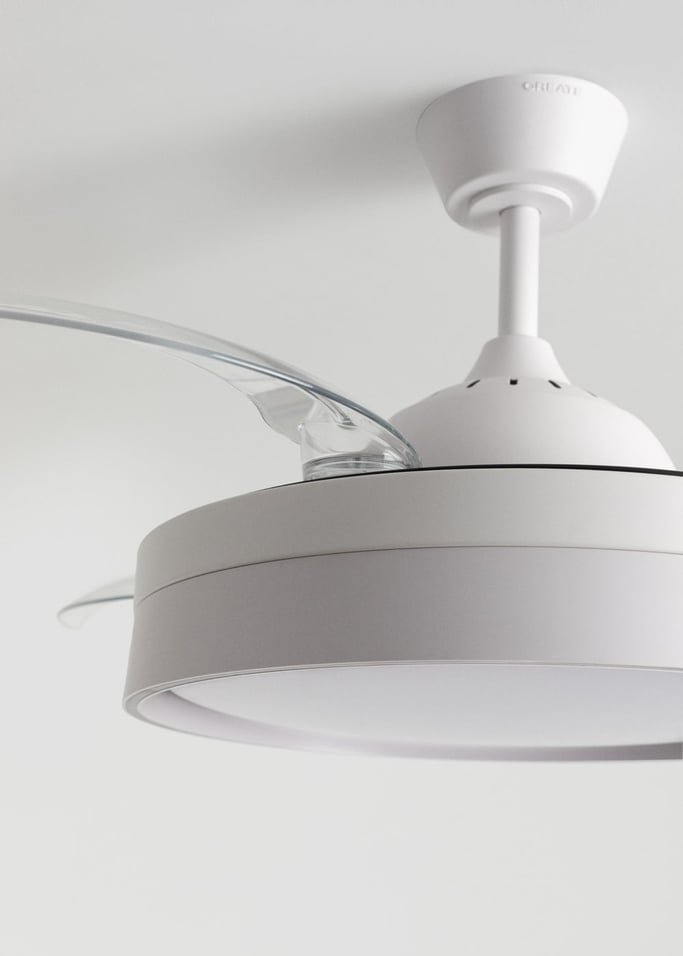 WIND CLEAR EDGE - 40W silent ceiling fan Ø107 cm with retractable blades and LED light, gallery image 5