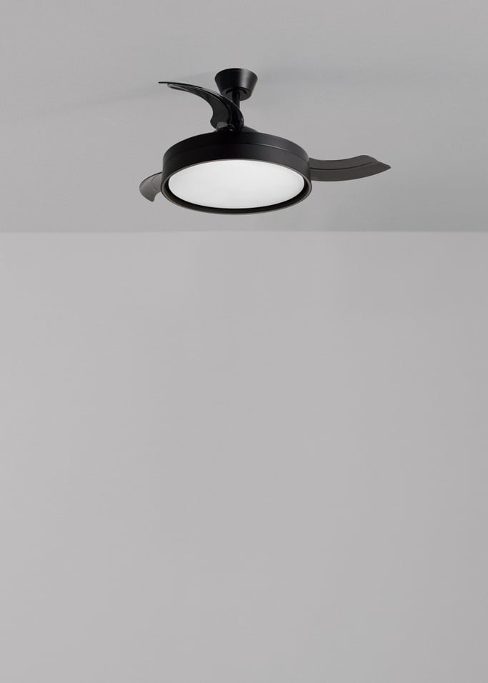 WIND CLEAR EDGE - 40W silent ceiling fan Ø107 cm with retractable blades and LED light, gallery image 2
