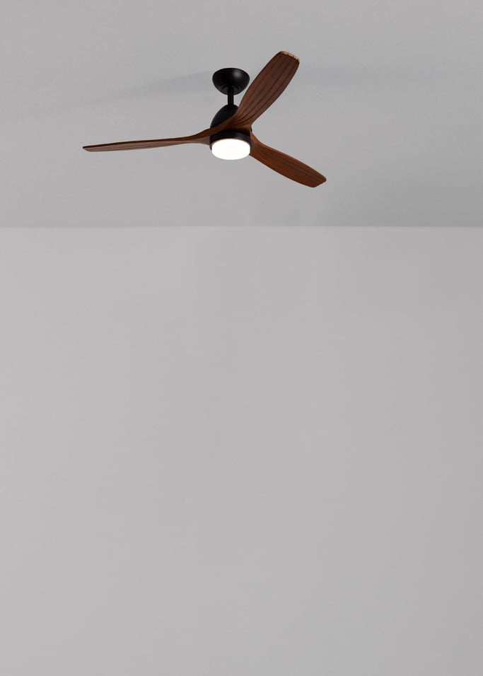 WIND CUP - Silent 40W ceiling fan Ø132 cm 100% wood, gallery image 2