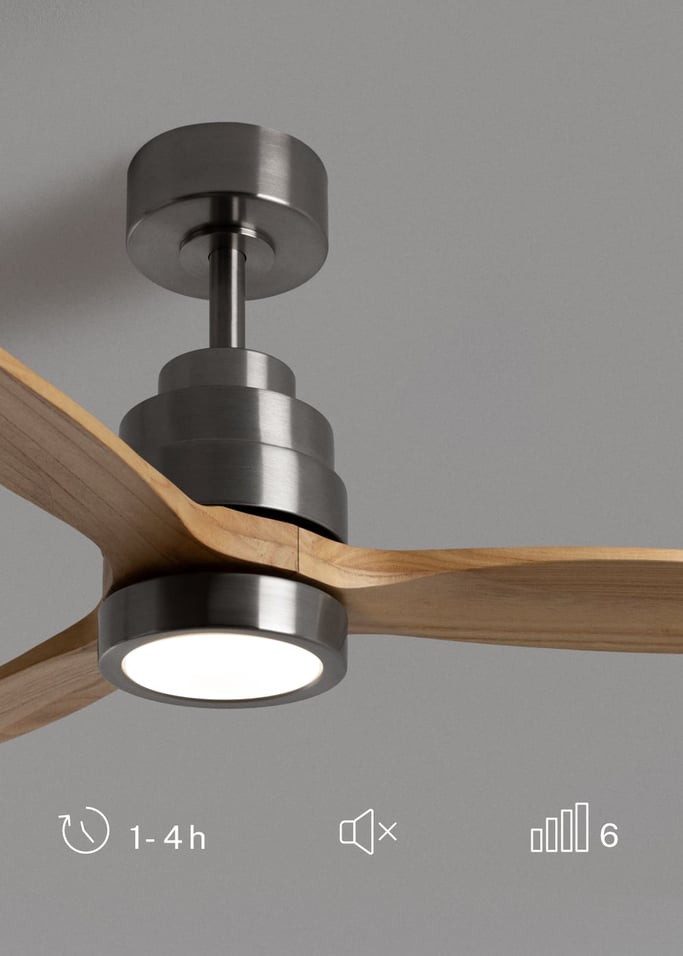 WIND STYLANCE NATURAL WOOD - Silent 40W ceiling fan 100% wood various sizes, gallery image 5