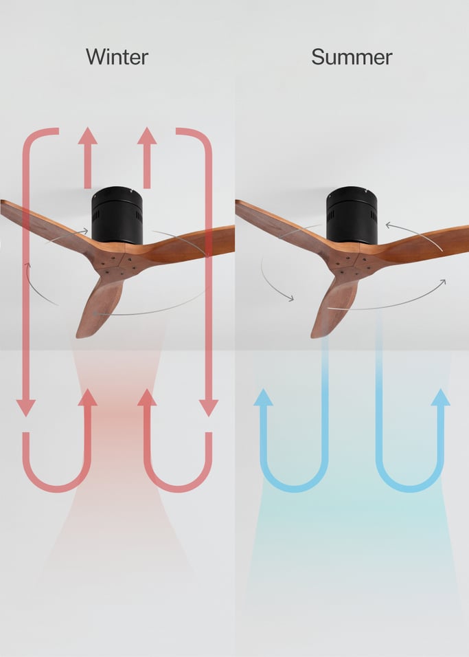 WIND CALM NATURAL WOOD - Silent 40W ceiling fan 100% wood, gallery image 3