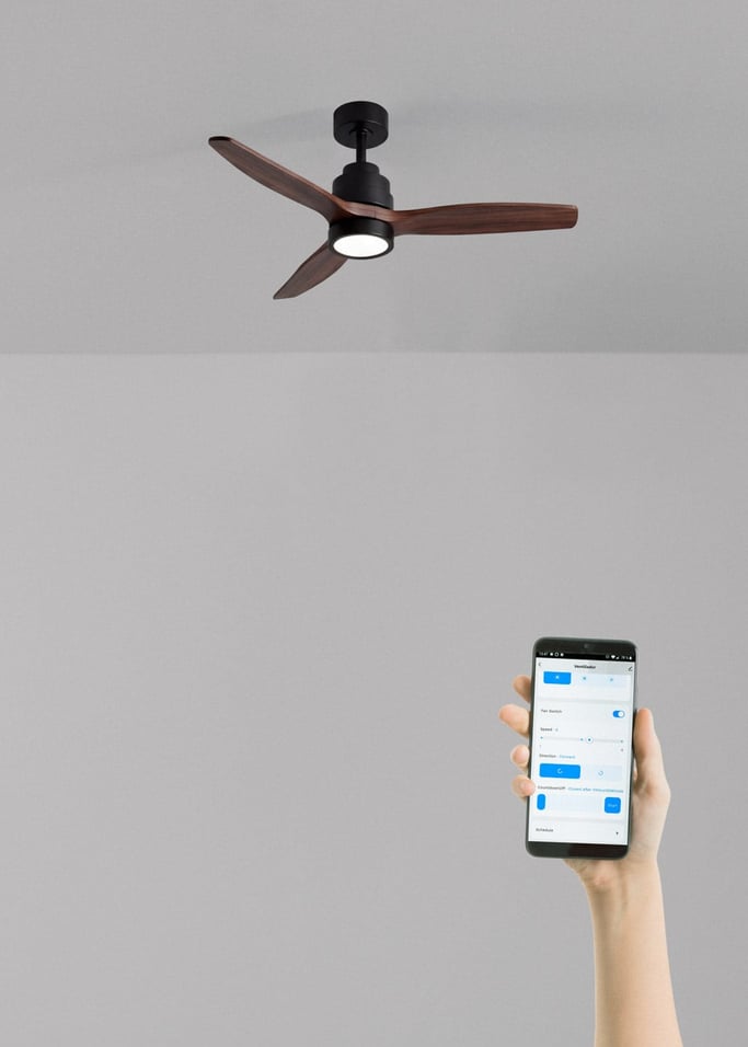 WIND STYLANCE NATURAL WOOD - Silent 40W ceiling fan 100% wood various sizes, gallery image 2