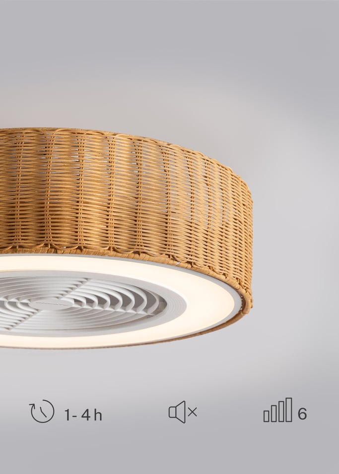 WIND CLEAR EASY - 40W silent ceiling fan Ø50 cm with hidden blades and LED light, gallery image 5