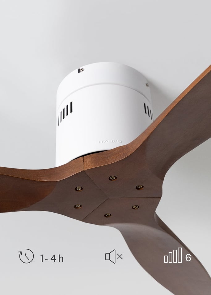 WIND CALM NATURAL WOOD - Silent 40W ceiling fan 100% wood, gallery image 5