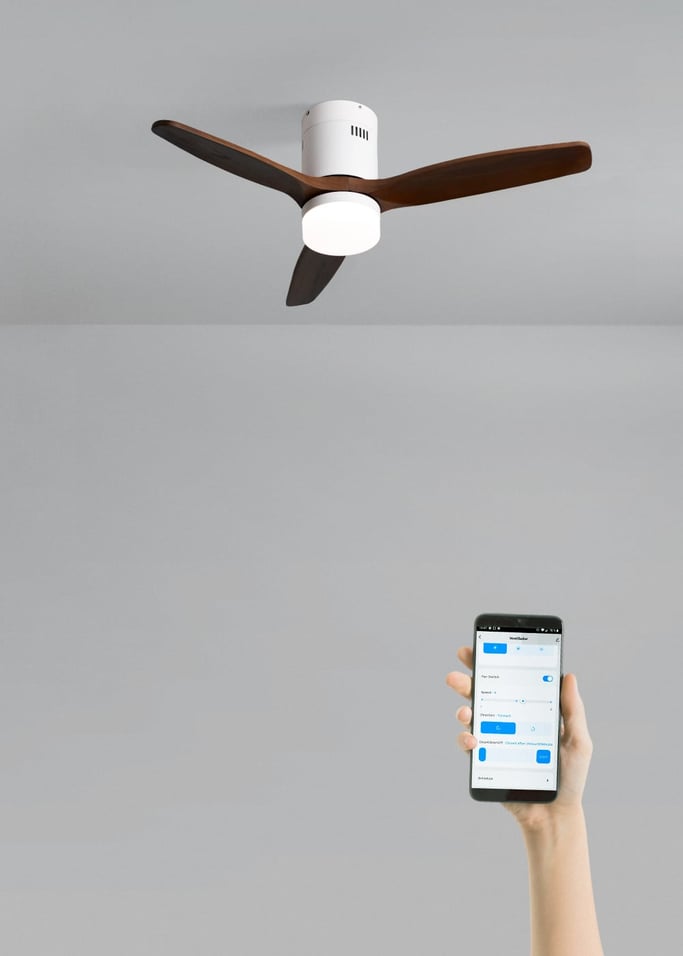 WIND CALM NATURAL WOOD - Silent 40W ceiling fan 100% wood, gallery image 2