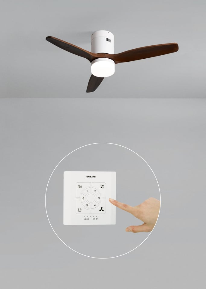 WIND CALM NATURAL WOOD - Silent 40W ceiling fan 100% wood, gallery image 2
