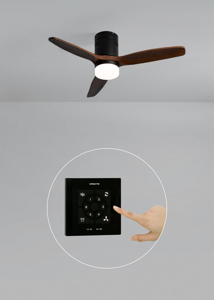WIND CALM NATURAL WOOD - Silent 40W ceiling fan 100% wood, gallery image 2