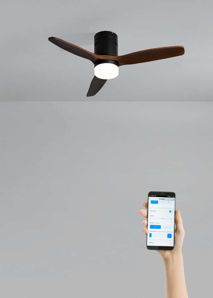 WIND CALM NATURAL WOOD - Silent 40W ceiling fan 100% wood, gallery image 2