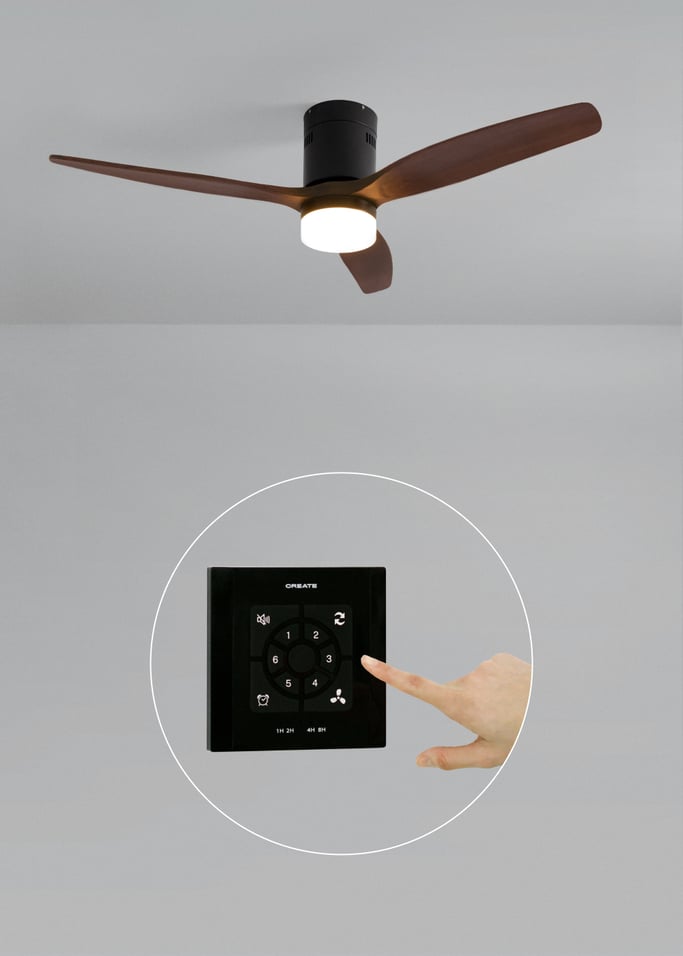 WIND CALM NATURAL WOOD - Silent 40W ceiling fan 100% wood, gallery image 2