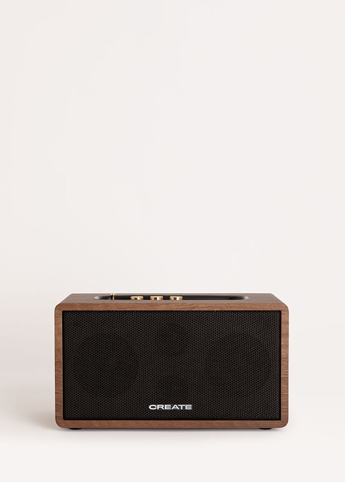 SPEAKER RETRO WOOD - 55W Portable Speaker with Bluetooth, USB, and AUX , gallery image 5