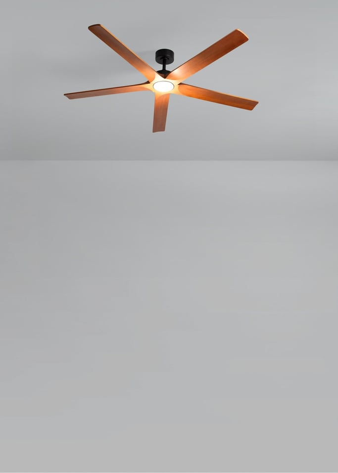 WIND INDUSTRIAL WOOD - Silent 40W ceiling fan made of 100% wood, available in various sizes, gallery image 2