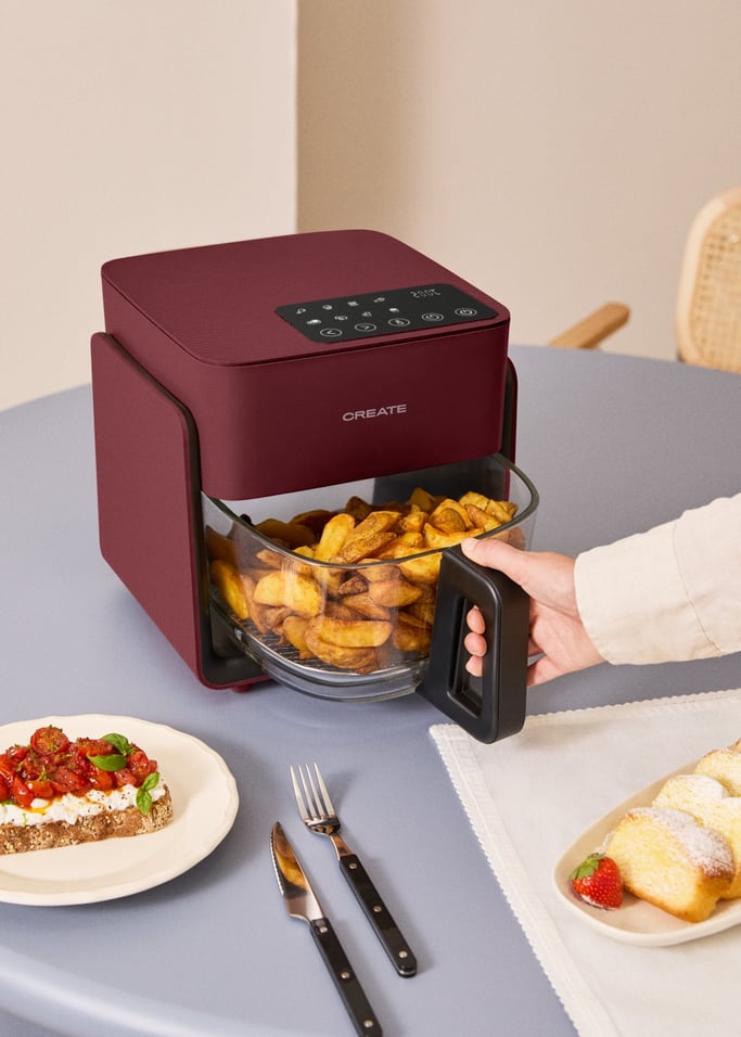 AIR FRYER STUDIO CRYSTAL - 4.2L Glass Air Fryer with Optional Steamer, gallery image 2