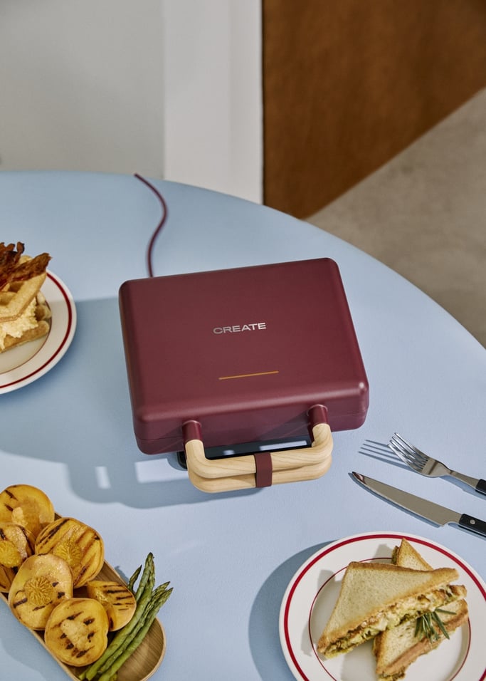 STONE STUDIO - Sandwich grill and waffle maker with removable plates, gallery image 1