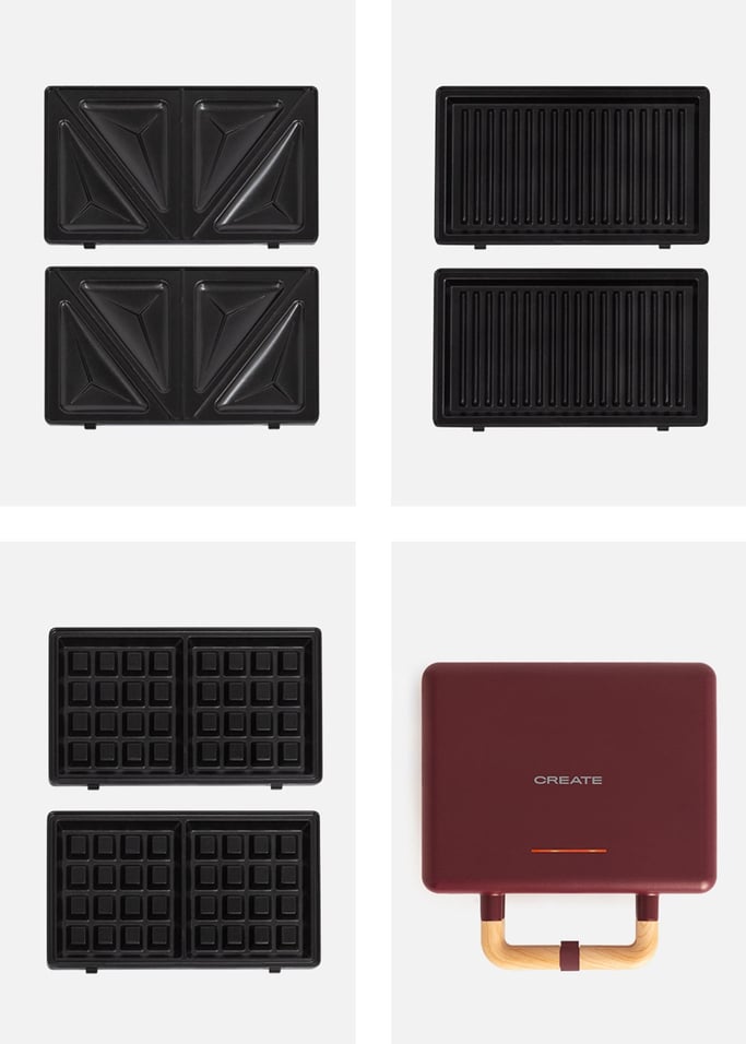 STONE STUDIO - Sandwich grill and waffle maker with removable plates, gallery image 10