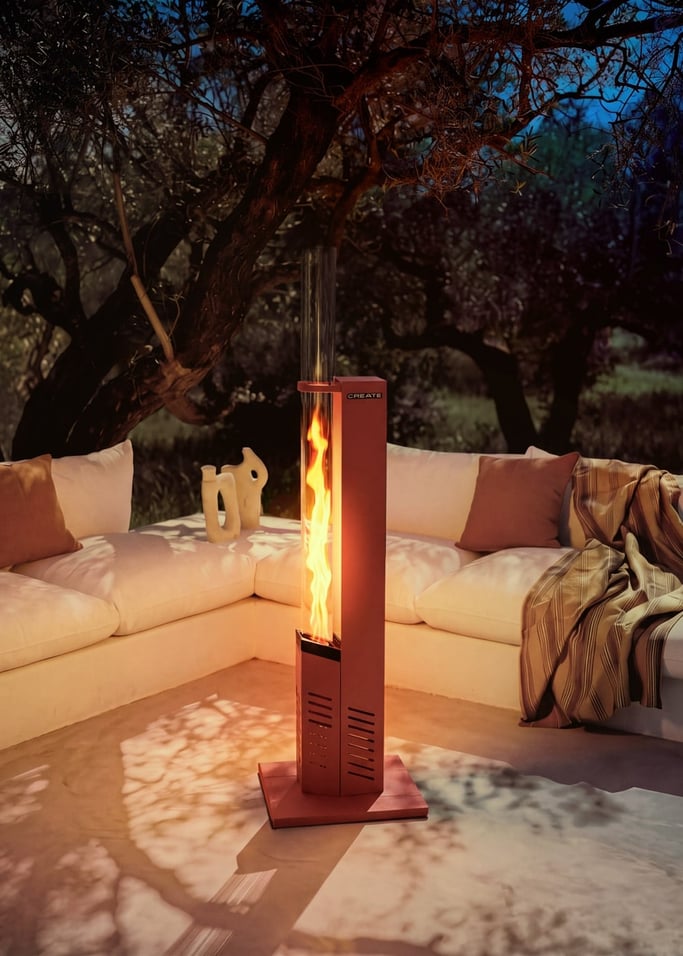 FIRE TUBE HEATER SLIM - 8.2 kW Outdoor Pellet Heater, Smokeless, gallery image 1