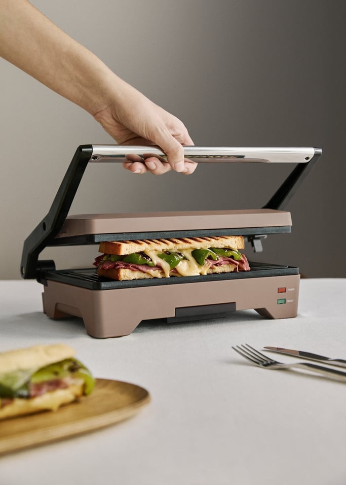 STONE GRILL EASY - Multifunction 1600W fold-out grill and panini press, gallery image 2
