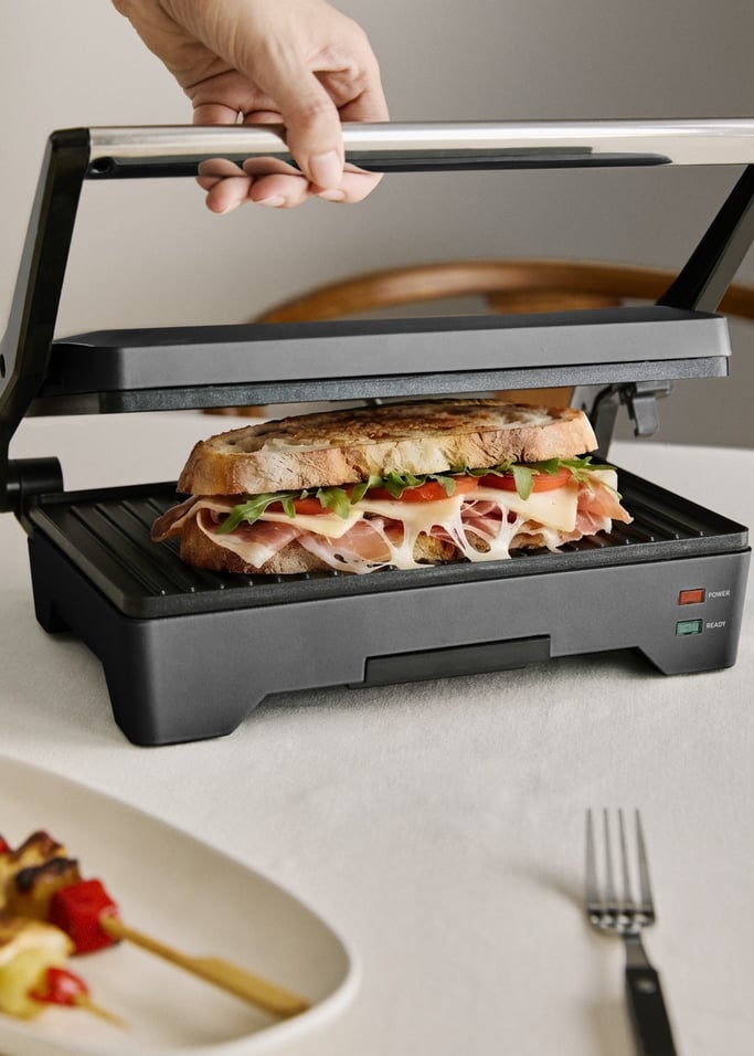 STONE GRILL EASY - Multifunction 1600W fold-out grill and panini press, gallery image 2