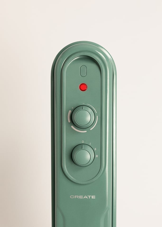 WARM OIL RETRO - 9-Fin 2000W Oil-Filled Radiator with Castor Wheels, gallery image 8
