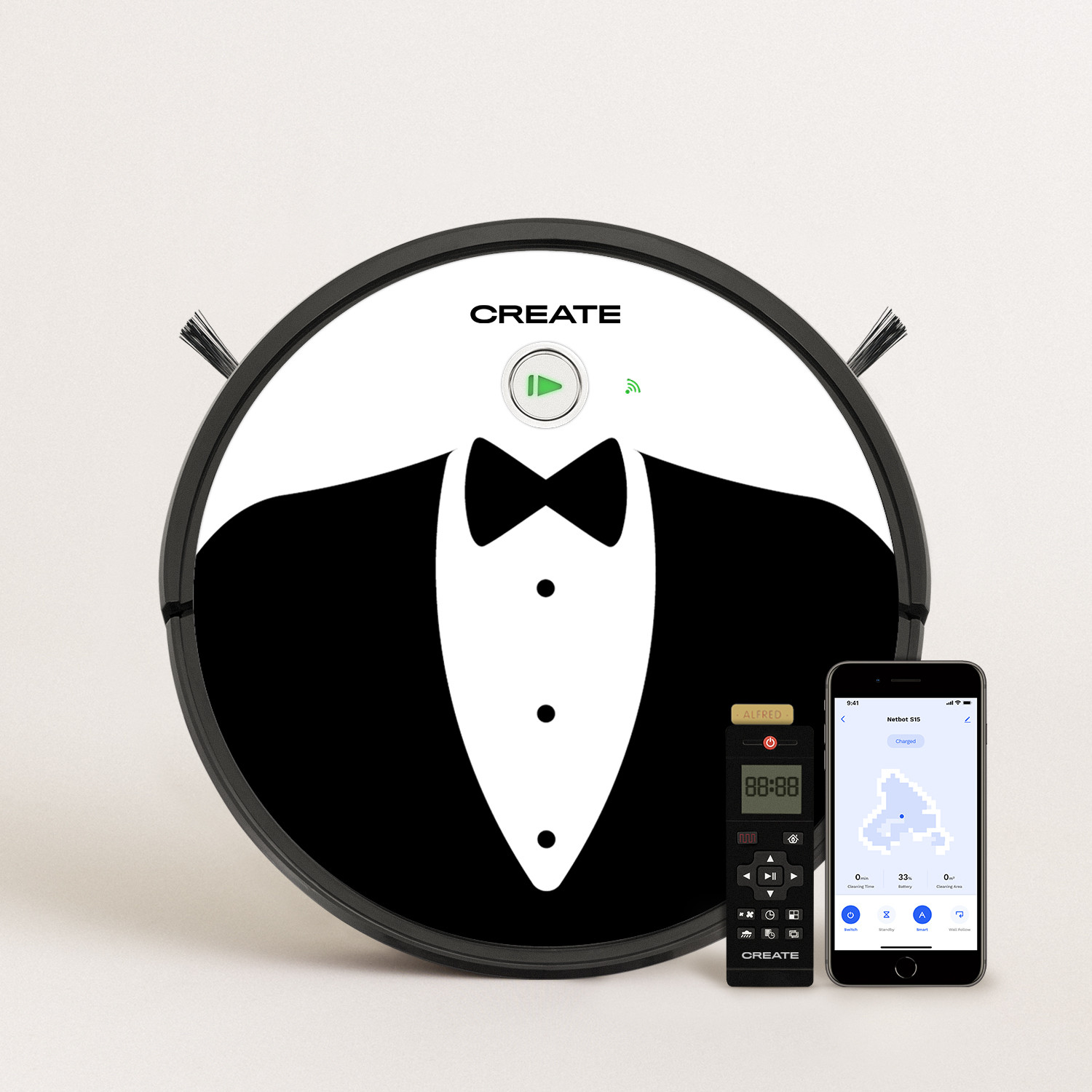 NETBOT S15 2.0 STYLE - Robot Vacuum Cleaner + Vinyl - Create