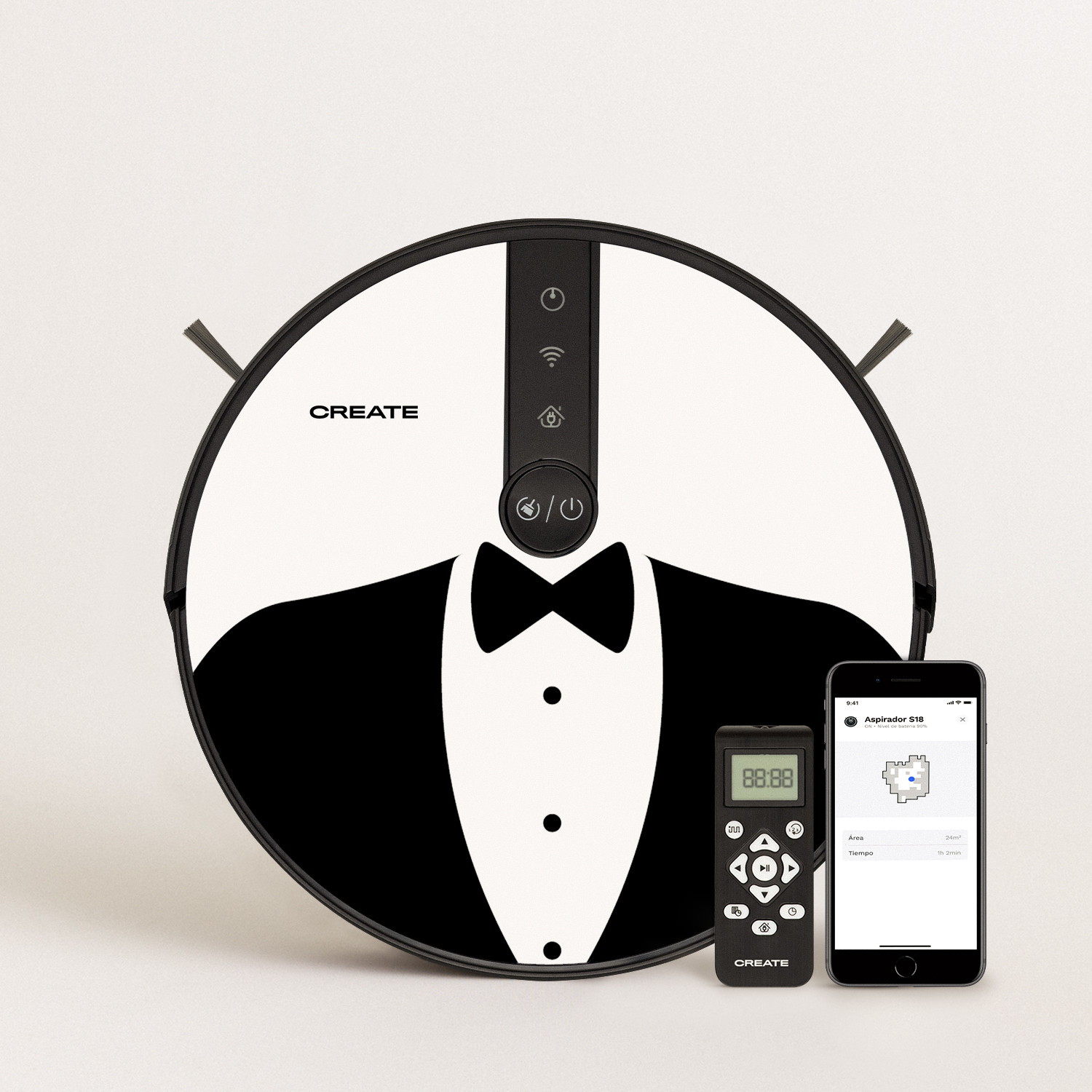 PACK - NETBOT S18 Robot Vacuum Cleaner + Vinyl DESIGN - Create