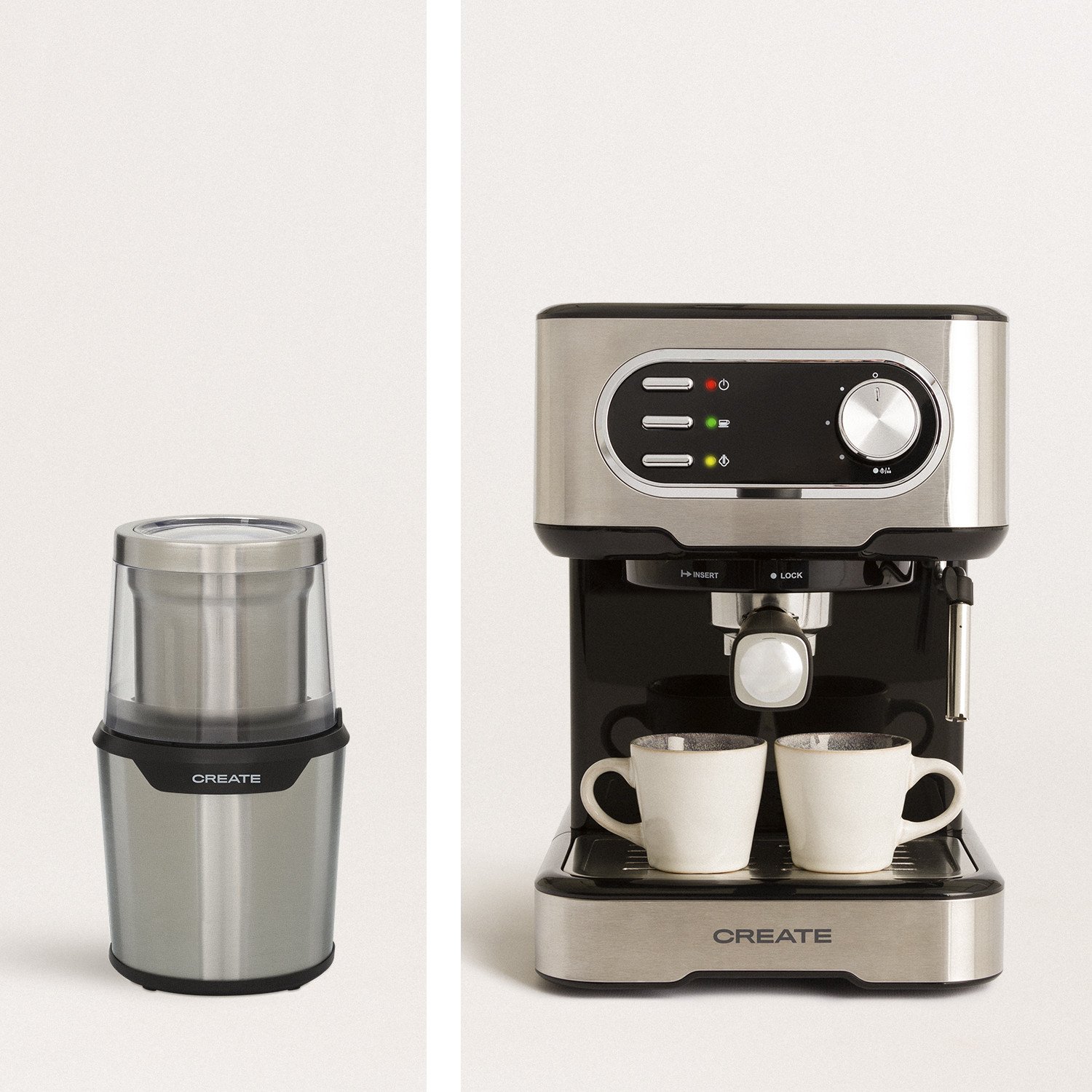 nemen Factureerbaar Additief PACK - THERA EASY LATTE Semi-automatic espresso machine + MILL PRO Dual  electric grinder - Create Ikohs
