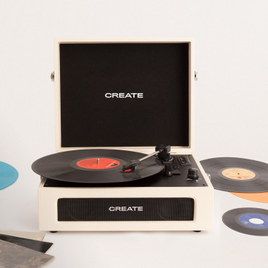 Buy RECORD PLAYER COMPACT - Retro Record Player with Bluetooth, USB, SD, MicroSD and  Mp3 record/player